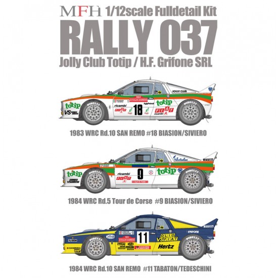 1/12 Full Detail kit - Rally 037 Ver.D: Jolly Club Totip 1983 WRC Rd.10 San Remo #18