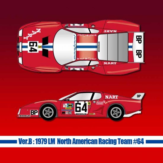1/12 Full Detail kit - Ferrari 512BB LM Ver.B: 1979 LM North American Racing Team #64