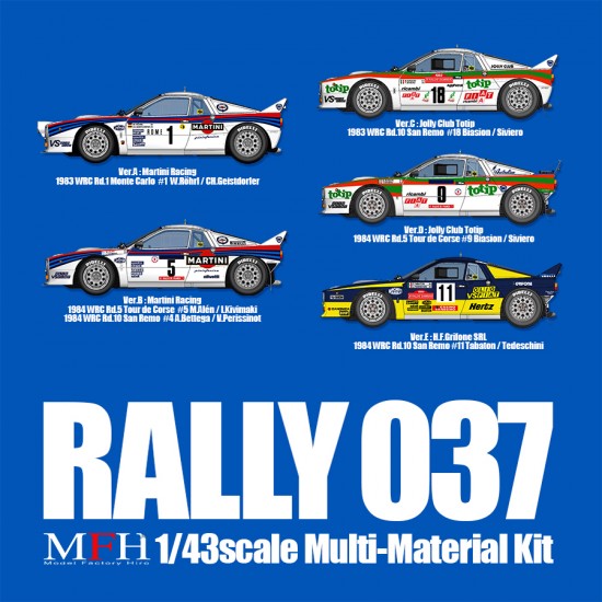 1/43 Multi-Material Kit: Rally 037 Ver.A Martini Racing 83 WRC Rd.1 Monte Carlo #1 1/43 Multi-Material Kit: Rally 037 Ver.A Martini Racing 83 WRC Rd.1 Monte Carlo #1