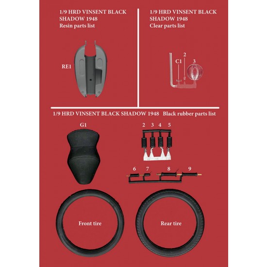 1/9 Full Detail kit - HRD Vincent Black Shadow 1948