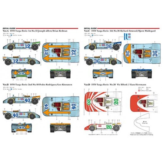 1/43 Multi-Material Kit: 908/3 Ver.C 1970 Targa Florio 5th No.36 RA/BW 1/43 Multi-Material Kit: 908/3 Ver.C 1970 Targa Florio 5th No.36 RA/BW