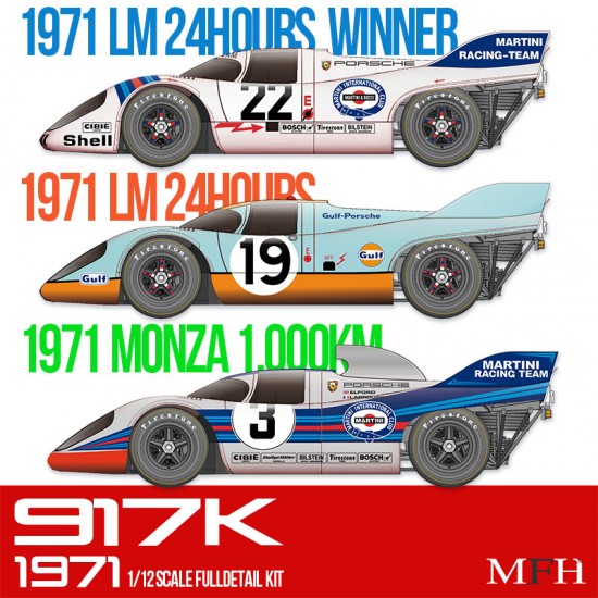 1/12 Porsche 917K Ver.C (1971) Monza 1000km [Martini International Racing Team] #3
