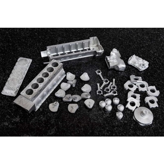 1/12 Full Detail Kit: Maserati 250F Ver.D Streamliner 1955 Rd.7 Italian GP #36 J.Behra