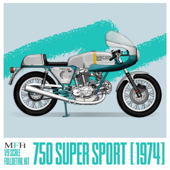 1/9 Fulldetail Kit: Ducati 750 Super Sport 1974 1/9 Fulldetail Kit: Ducati 750 Super Sport 1974