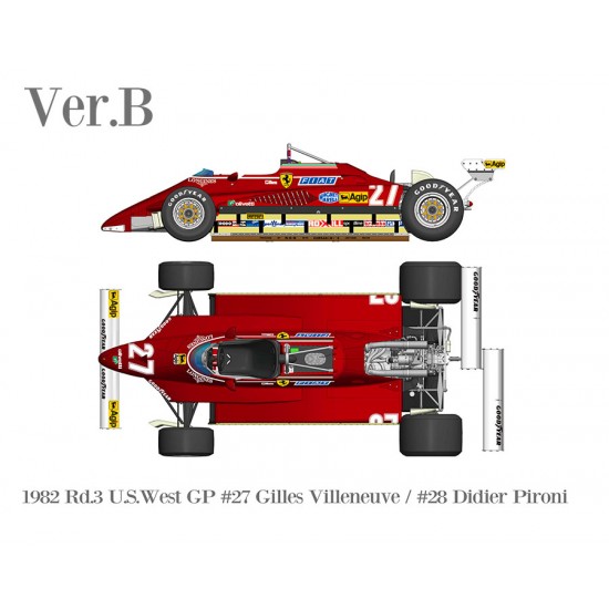 1/43 Multi-Material Kit: Ferrari 126C2 Ver.B 1982 Rd.3 US West GP #27 #28
