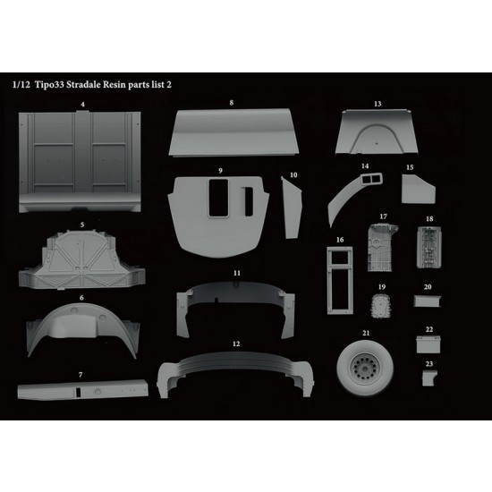1/12 Full Detail Kit: Alfa Romeo Tipo33 Stradale