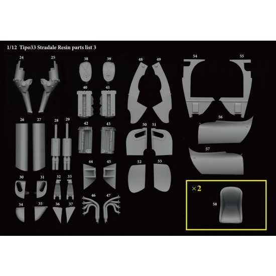 1/12 Full Detail Kit: Alfa Romeo Tipo33 Stradale