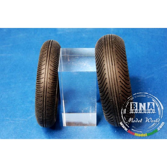 1/12 Bike Wet Tyre set for Tamiya kit (MotoGp Type M) 1/12 Bike Wet Tyre set for Tamiya kit (MotoGp Type M)