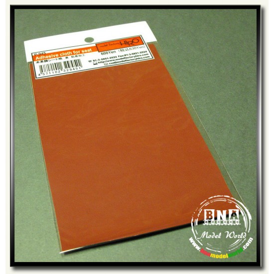 Adhesive Leather-Look Cloth for Seat: Red (Size: 100mm x 150mm)