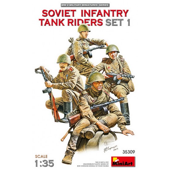 1/35 Soviet Infantry Tank Riders Set Vol. 1 (4 figures)