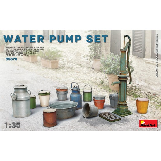 1/35 Buckets, Cans, Washbowl and Water Pump Set