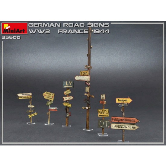 1/35 WWII German Road Signs (France 1944)