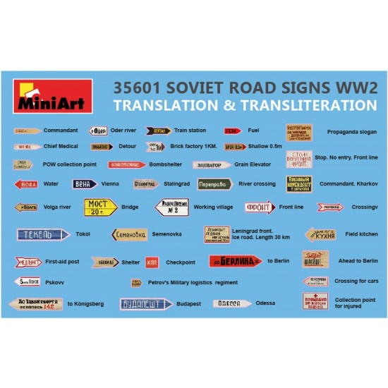 1/35 WWII Soviet Road Signs