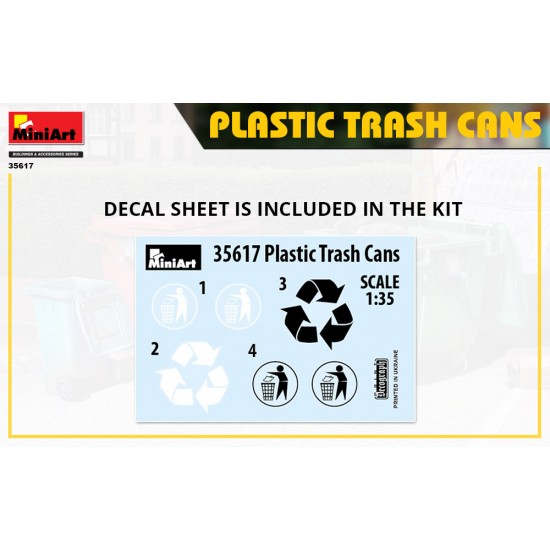 1/35 Plastic Trash Cans (4pcs)