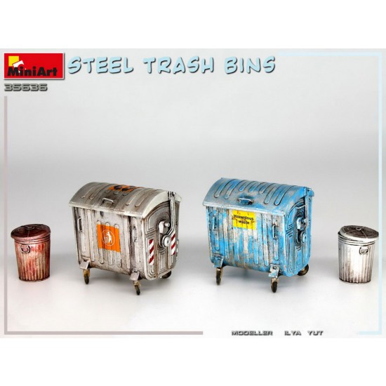 1/35 Steel Trash Bins (Garbage Bins)