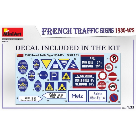 1/35 French Traffic Signs 1930-40s