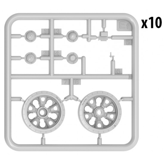 1/35 T-34/85 Sea Star Wheels Set (Road, Sprockets And Idler)