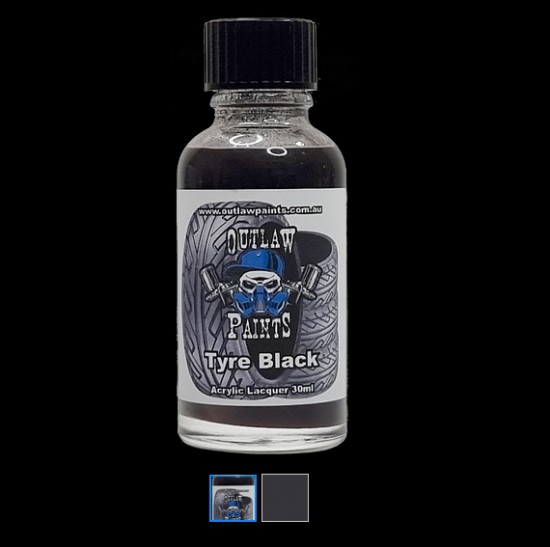 Acrylic Lacquer Paint - Solid Colour Tyre Black (30ml) Acrylic Lacquer Paint - Solid Colour Tyre Black (30ml)