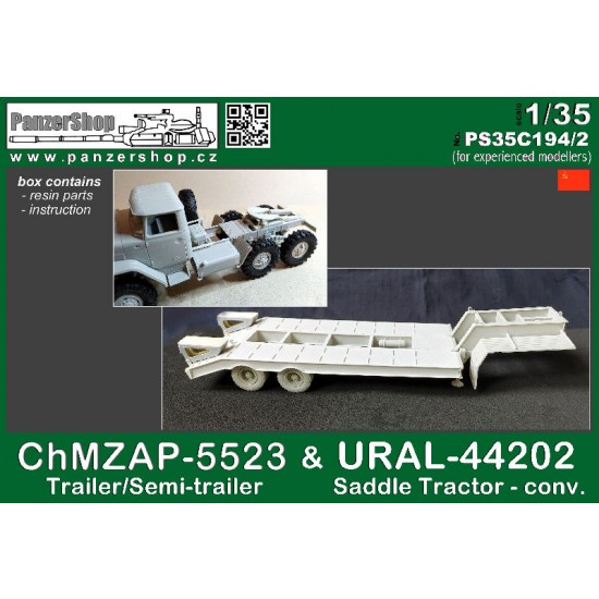 1/35 URAL-44202 Saddle Tractor Conv Set & ChMZAP-5523 Trailer/Semi-trailer
