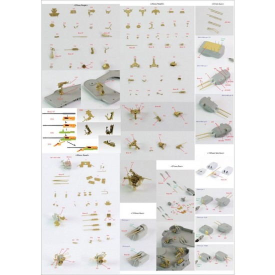 1/200 Bismarck 1941 Basic Detail-up Set Ver.2 (without Wooden Deck) for Trumpeter kit
