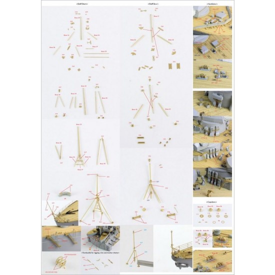 1/200 Bismarck 1941 Basic Detail-up Set Ver.2 (without Wooden Deck) for Trumpeter kit
