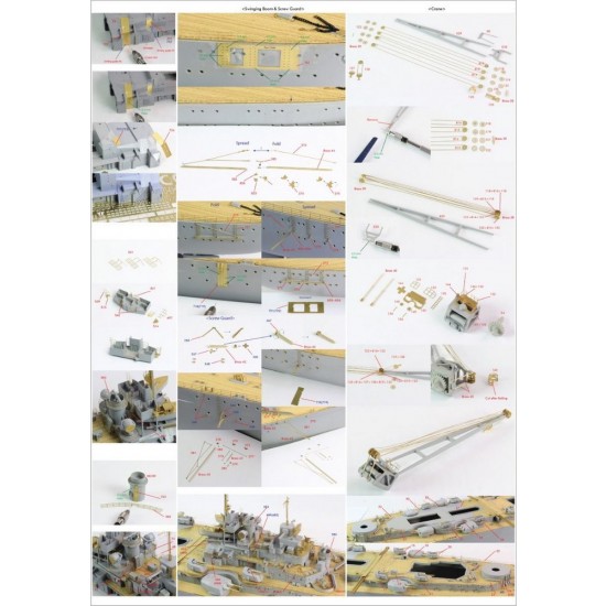 1/200 Bismarck 1941 Basic Detail-up Set Ver.2 (without Wooden Deck) for Trumpeter kit