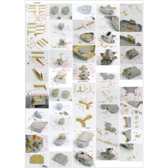 1/200 Bismarck 1941 Basic Detail-up Set Ver.2 (without Wooden Deck) for Trumpeter kit