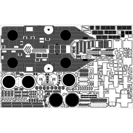 1/200 HMS Rodney Battleship Super Detail Set for Trumpeter #03709 1/200 HMS Rodney Battleship Super Detail Set for Trumpeter #03709