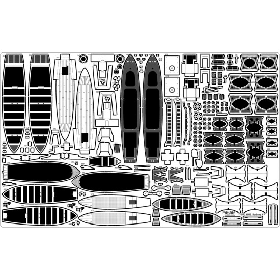 1/200 HMS Rodney Battleship Super Detail Set for Trumpeter #03709 1/200 HMS Rodney Battleship Super Detail Set for Trumpeter #03709