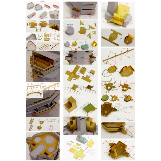 1/200 HMS Rodney Battleship Super Detail Set for Trumpeter #03709 1/200 HMS Rodney Battleship Super Detail Set for Trumpeter #03709