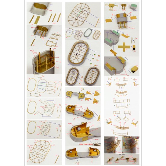 1/200 HMS Rodney Battleship Super Detail Set for Trumpeter #03709 1/200 HMS Rodney Battleship Super Detail Set for Trumpeter #03709