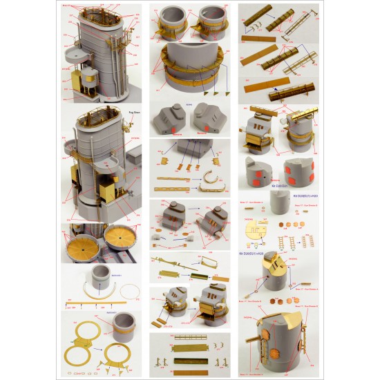 1/200 HMS Rodney Battleship Super Detail Set for Trumpeter #03709 1/200 HMS Rodney Battleship Super Detail Set for Trumpeter #03709