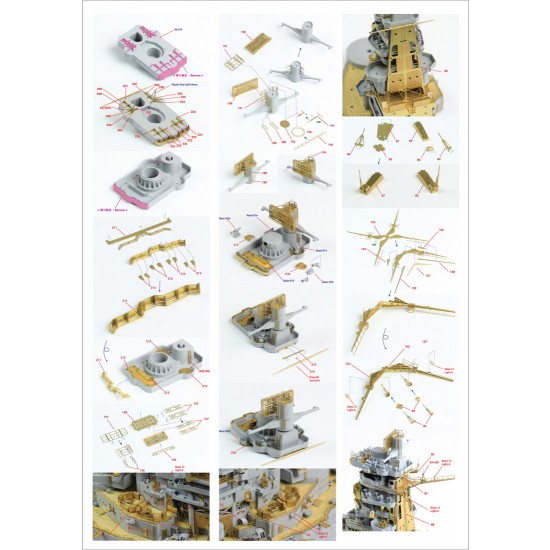 1/350 IJN Kongo 1944 Super Detail set with Wooden Deck for Fujimi kit 1/350 IJN Kongo 1944 Super Detail set with Wooden Deck for Fujimi kit