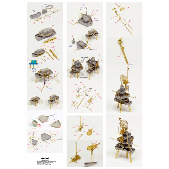 1/350 USS BB-35 Texas 1945 Super Detail Set (20B Deck Blue Deck) for Trumpeter #05340 1/350 USS BB-35 Texas 1945 Super Detail Set (20B Deck Blue Deck) for Trumpeter #05340