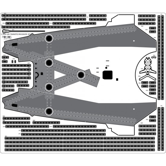 1/350 IJN Yamato 1945 Advanced Add-on Set for Tamiya kit #78025 (Hinoki Tone)