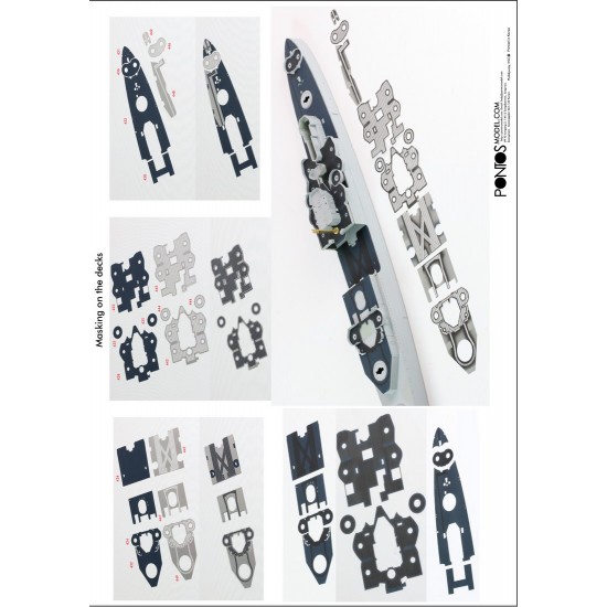 1/350 USS CA-35 Indianapolis 1945 Advanced Detail-up set for Academy kit 1/350 USS CA-35 Indianapolis 1945 Advanced Detail-up set for Academy kit