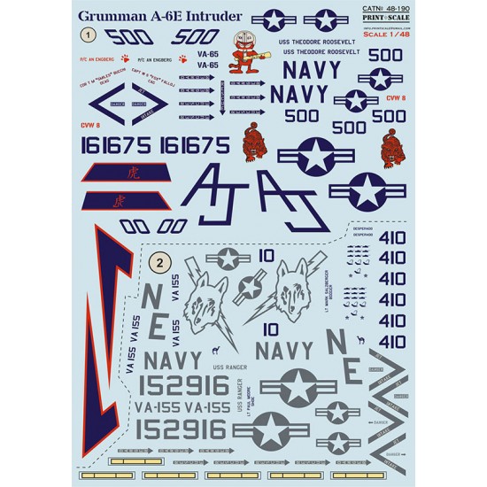 Decals for 1/48 Grumman A-6E Intruder Decals for 1/48 Grumman A-6E Intruder