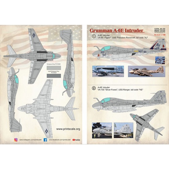 Decals for 1/48 Grumman A-6E Intruder Decals for 1/48 Grumman A-6E Intruder