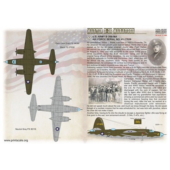 Decals for 1/48 Martin Marauder B-26B-MA