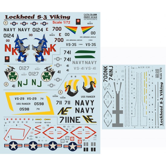 Decals for 1/72 Lockheed S-3 Viking
