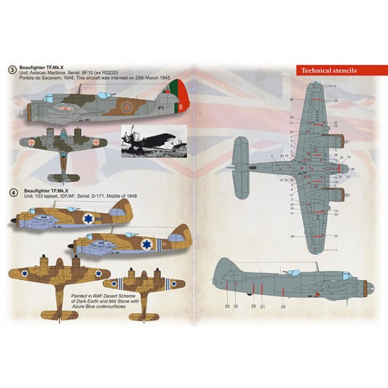 Decals for 1/72 Bristol Beaufighter Mk.X Part 2 Decals for 1/72 Bristol Beaufighter Mk.X Part 2