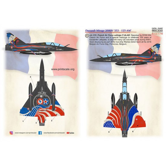 Decals for 1/72 Dassault Mirage 2000N The Complete Set Decals for 1/72 Dassault Mirage 2000N The Complete Set