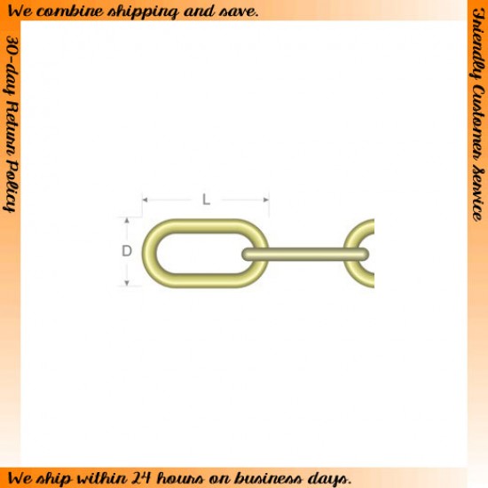 Brass Chain (1 meter, D: 0.95mm, L: 1.45mm)