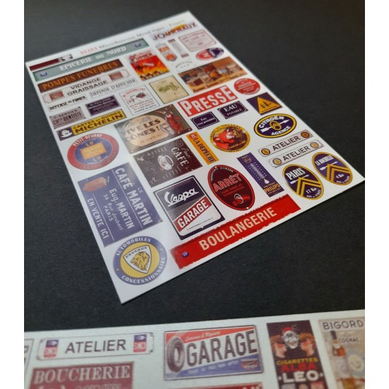 1/48 - 1/35 Misc. Metal Signs - France