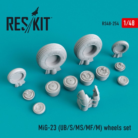 1/48 Mikoyan-Gurevich MiG-23 (UB/S/MS/MF/M) Wheels set for Trumpeter kits