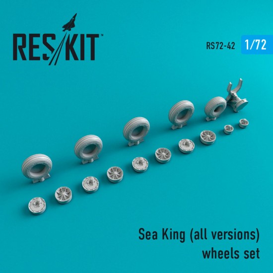 1/72 Sea King (all versions) Wheels for Airfix/Revell/,Fujimi kits