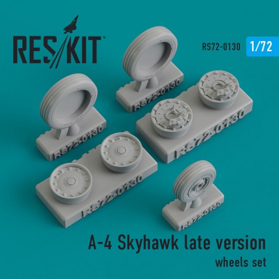 1/72 A-4 Skyhawk Late Version Wheels set for Airfix/Fujimi/Italeri/Esci kits