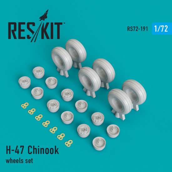 1/72 H-47 Chinook Wheels set for Academy/Airfix/Hasegawa/Italeri/Trumpeter kits
