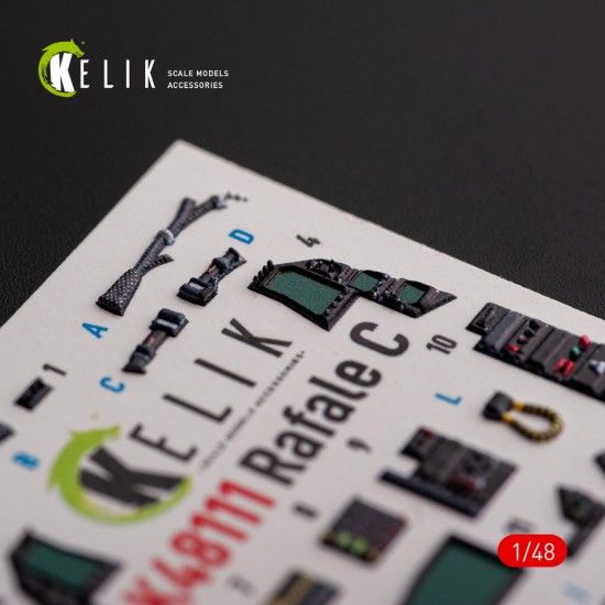 1/48 Rafale C Interior parts (3D decals) for Academy/Revell kit 1/48 Rafale C Interior parts (3D decals) for Academy/Revell kit