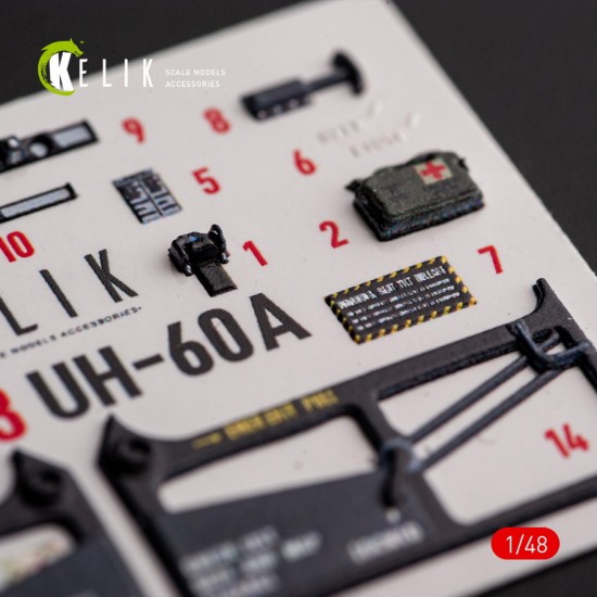 1/48 UH-60A Black Hawk Type 1 Interior parts (3D decals) for ICM kit 1/48 UH-60A Black Hawk Type 1 Interior parts (3D decals) for ICM kit